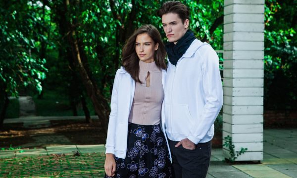 Kapuzen Sweat-Jacke, einfarbig, Premium – Bild 3